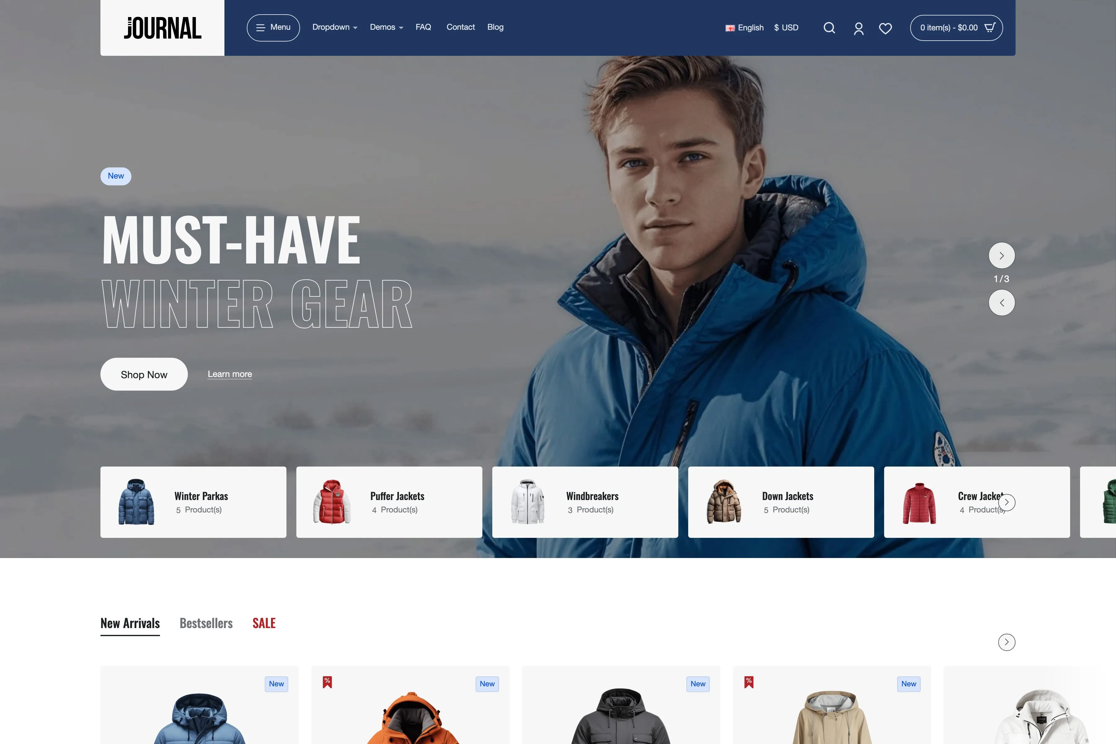 Journal demo 8 storefront preview